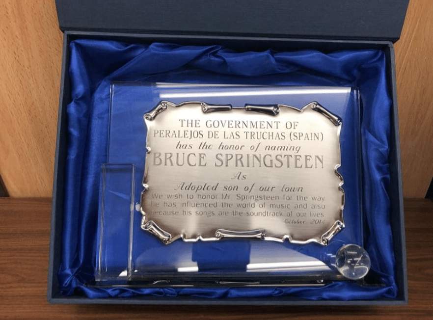 Peralejos nombra en 2014 hijo adoptivo a Bruce Springsteen