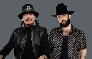 Carín León y Carlos Santana